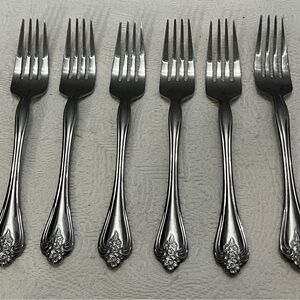 Oneida boutonnière Elegant Stainless Steel Salad Fork Set of 6